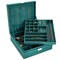 Velvet Jewelry Box Organizer - Lockable 2 Layer Travel Case, Earrings Storage with Removable Tray for Women, Men (Green)